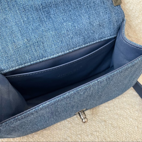 Chanel Denim Blue Quilted Small Boy Flap Purse Crossbody - Picture 10 of 16